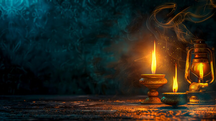 Mystical candlelight and lantern glow