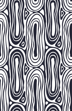 Vector Hand Drawn Seamless Ethnic Abstract Pattern.