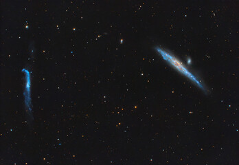 Whale and hook galaxies astrophotography