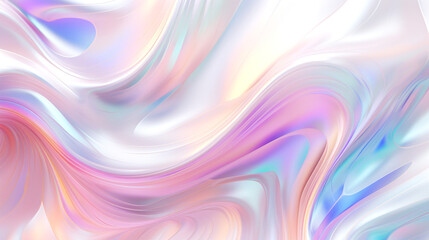 Swirling Holographic Colors, Liquid Abstract Art, Smooth Color Blending Purple and Blue Background