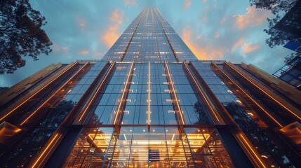 Towering Skyscraper With Numerous Windows