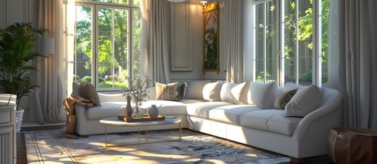 A comfortable living room featuring a sofa, armchair, and coffee table, designed for relaxation and social gatherings
