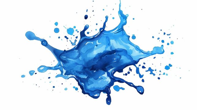 recommend clip art: A splash of water. A blue stain that splatters. Sprayed liquid blotches of irregular shapes. Flat modern illustration of an organic watery design element.