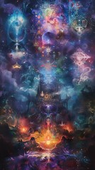 Obraz premium Vast Space Realms Background with Stars