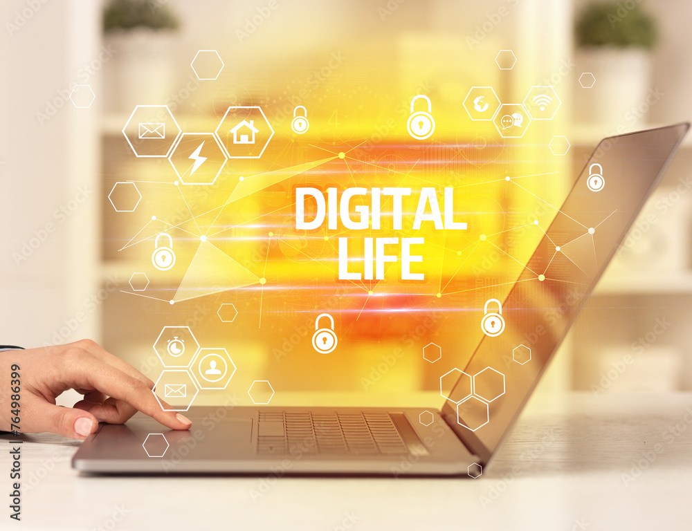 Aufkleber internet security and data protection concept