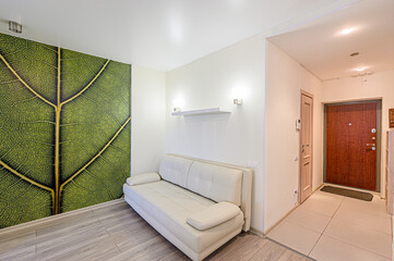 standard interior apartment. living room with sofa