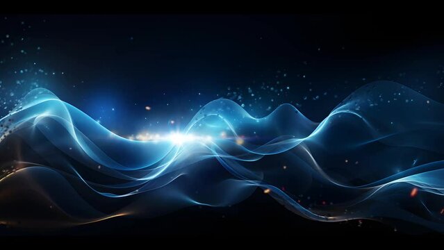 Abstract Technology Wave Background. Sound Wave Background. Seamless Looping 4k Video Animation Background