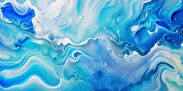Marble ink colorful. Blue marble pattern texture abstract background. can be used for background or wallpaper 4K Video