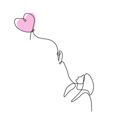 pink hearts on white background