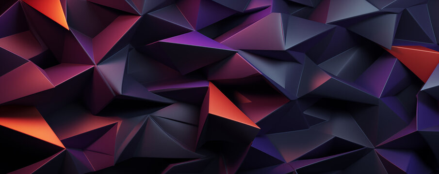 Abstract texture, 3d geometric gradient shapes, website banner, advertising banner