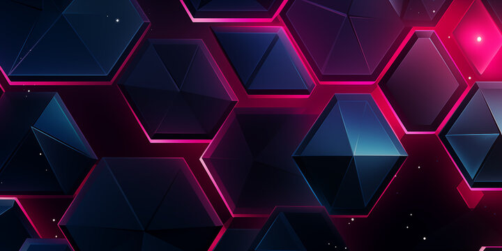 Abstract texture, 3d geometric gradient shapes, website banner, advertising banner