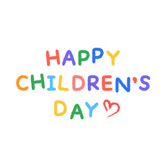 Typography for happy children's day 