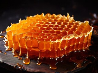 Honey combs are orange in color