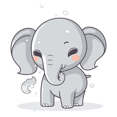 Cute little elephant of cute little elephant character.