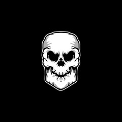 Cool skull logo. Skull vector illustration.