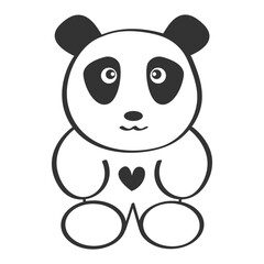 cute panda vector illustration design