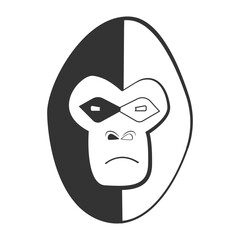 the gorilla vector illustration design