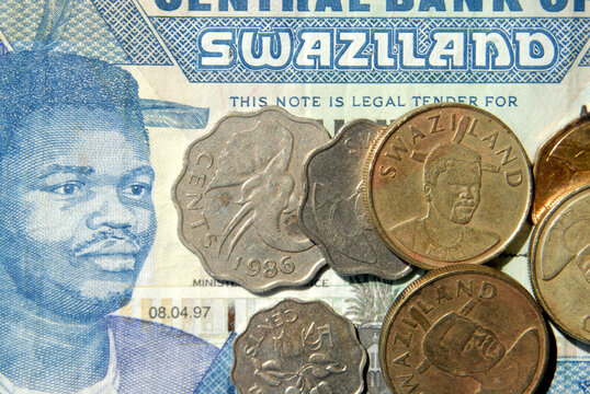 Swazi lilangeni currency dating from around the year 2000