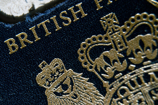 General stock - Old Fashioned blue British Passport dating from 1985