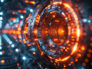 abstract technical photos and futuristic technological concepts