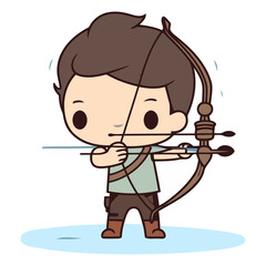 Cupid with bow and arrow of a cartoon character.