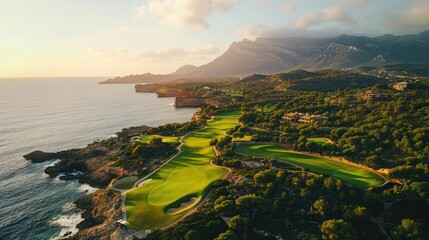 Aerial picture of the wonderful golf course, international Golf Day