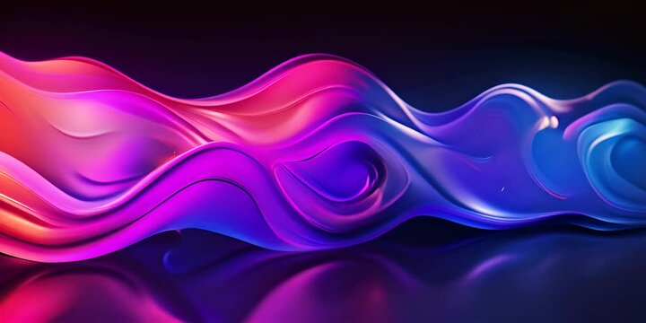 abstract fantasy shapes in neon light 4K Video