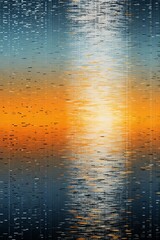 Gray and orange abstract reflection dj background, in the style of pointillist seascapes