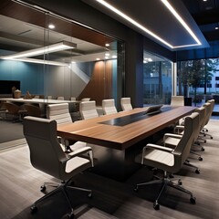 Fototapeta na wymiar modern contemporary meeting conference room modern office interior design