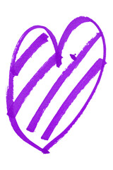 purple hearts isolated on transparent background