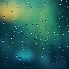 Gray rain drops on an old window screen with abstract background