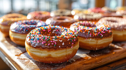 Chocolate Glaze Donut Background