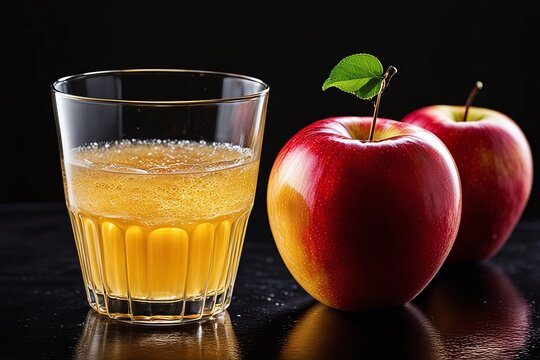 Produce a striking image of a glass brimming with freshly squeezed juice, vibrant in color and freshness, set against a perfectly isolated black background to accentuate its vividness and appeal.