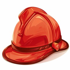 Fototapeta premium Vector illustration of firefighter hat helmet