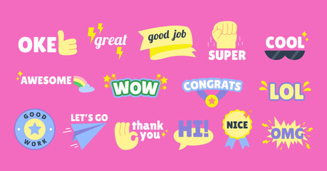 Motivation text and element vector illustration