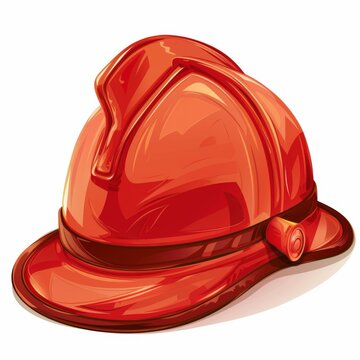 Vector illustration of firefighter hat helmet