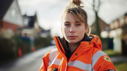 Portrait of a female; rescue personnel staff