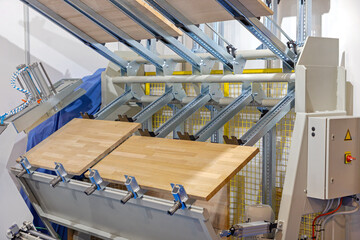 Wood Clamp Carrier Machine in Woodworking Factory Production