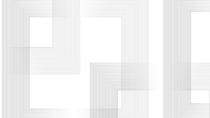 Modern abstract white backdrop with elegant shape design. Abstract white geometric shape background. Modern square shape graphic elements. Horizontal banner template.