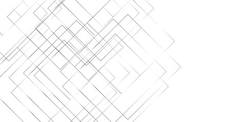 Abstract seamless pattern of randomly arranged white rectangle frames with soft shadows on gray background - obrazy, fototapety, plakaty