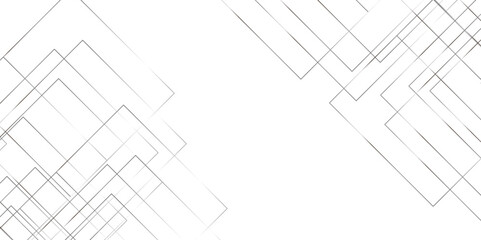 Abstract seamless pattern of randomly arranged white rectangle frames with soft shadows on gray background