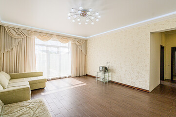 standard interior apartment. living room with sofa