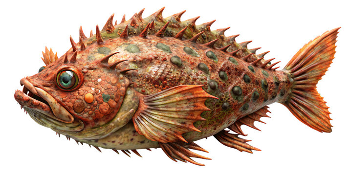 A dangerous stonefish with aggressive posture and spines

A dangerous stonefish with aggressive posture and spines
