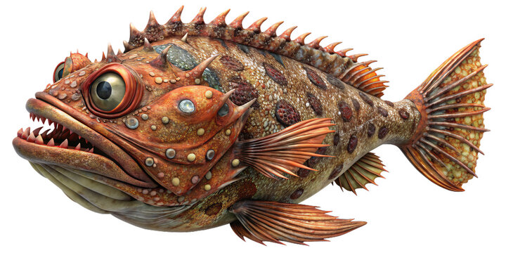 A dangerous stonefish with aggressive posture and spines

A dangerous stonefish with aggressive posture and spines
