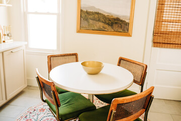 Cozy White Table With Four Chairs