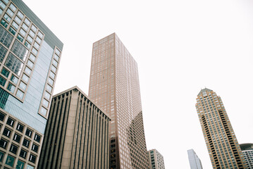 Group of Tall Buildings in Urban Setting