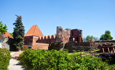 Gotyckie ruiny zamku krzyżackiego, Toruń, Poland