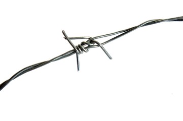 Barbed wire.