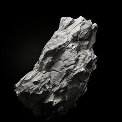 Fototapeta premium pictures of a minimalistic rock on a black background, in the style of ambient occlusion сreated with Generative Ai