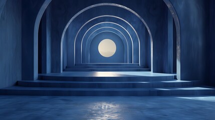 3D composition featuring minimalist elements against a backdrop of deep navy, exuding a timeless and sophisticated vibe in stunning 16k resolution.